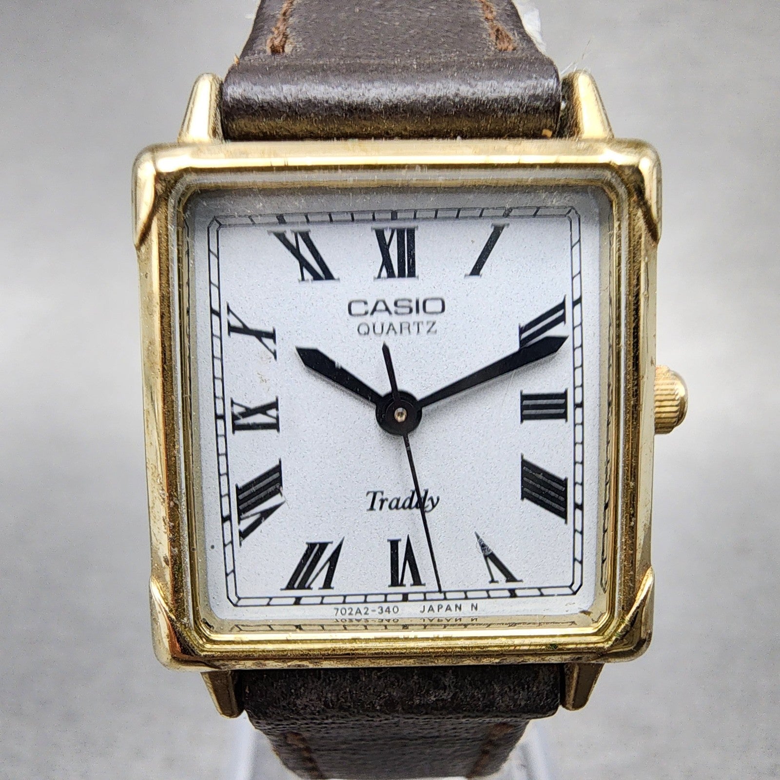 Casio Traddy Tank Watch Women 21mm White Dial Gold Tone Rectangle New Battery1