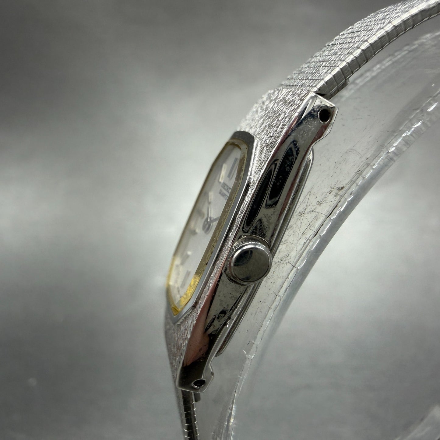 Seiko Tank Watch Women 13mm Silver Dial Silver Tone 2E20-6469 New Battery2