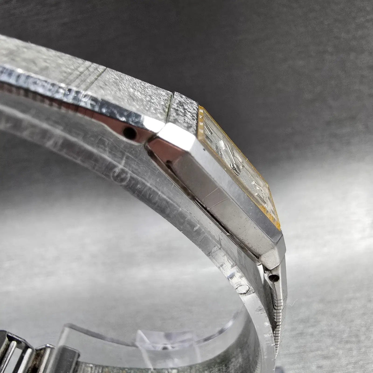 Seiko Watch Women 12mm Silver Dial Silver Rectangle 2E20-5029 New Battery VTG J13