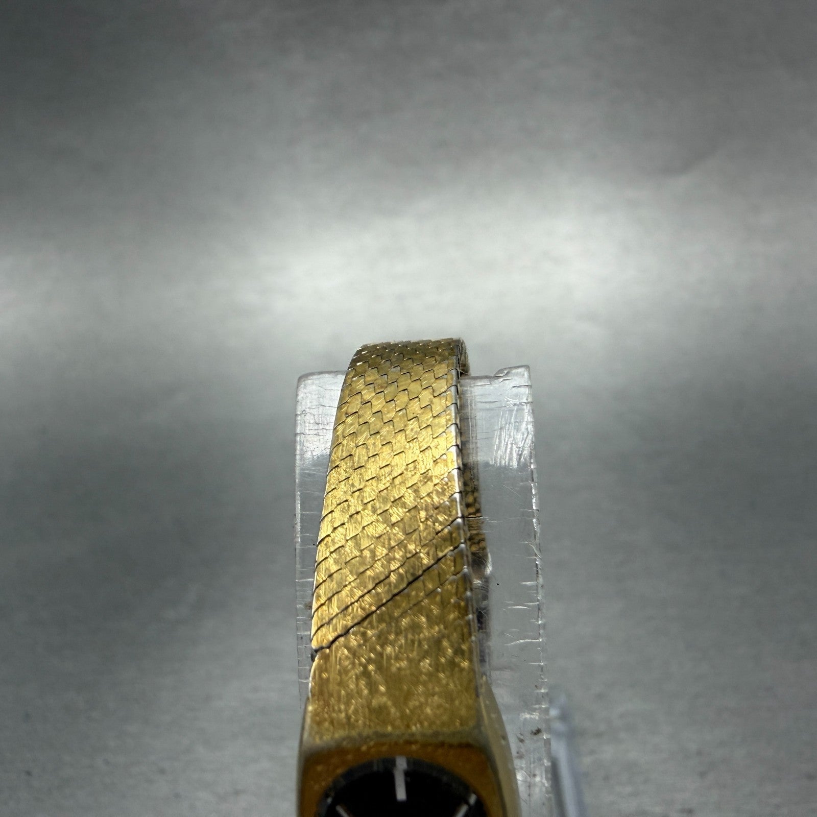 Seiko Tank Watch Women 13mm Brown Dial Gold Tone Oval 1320-5009 New Battery ABC4