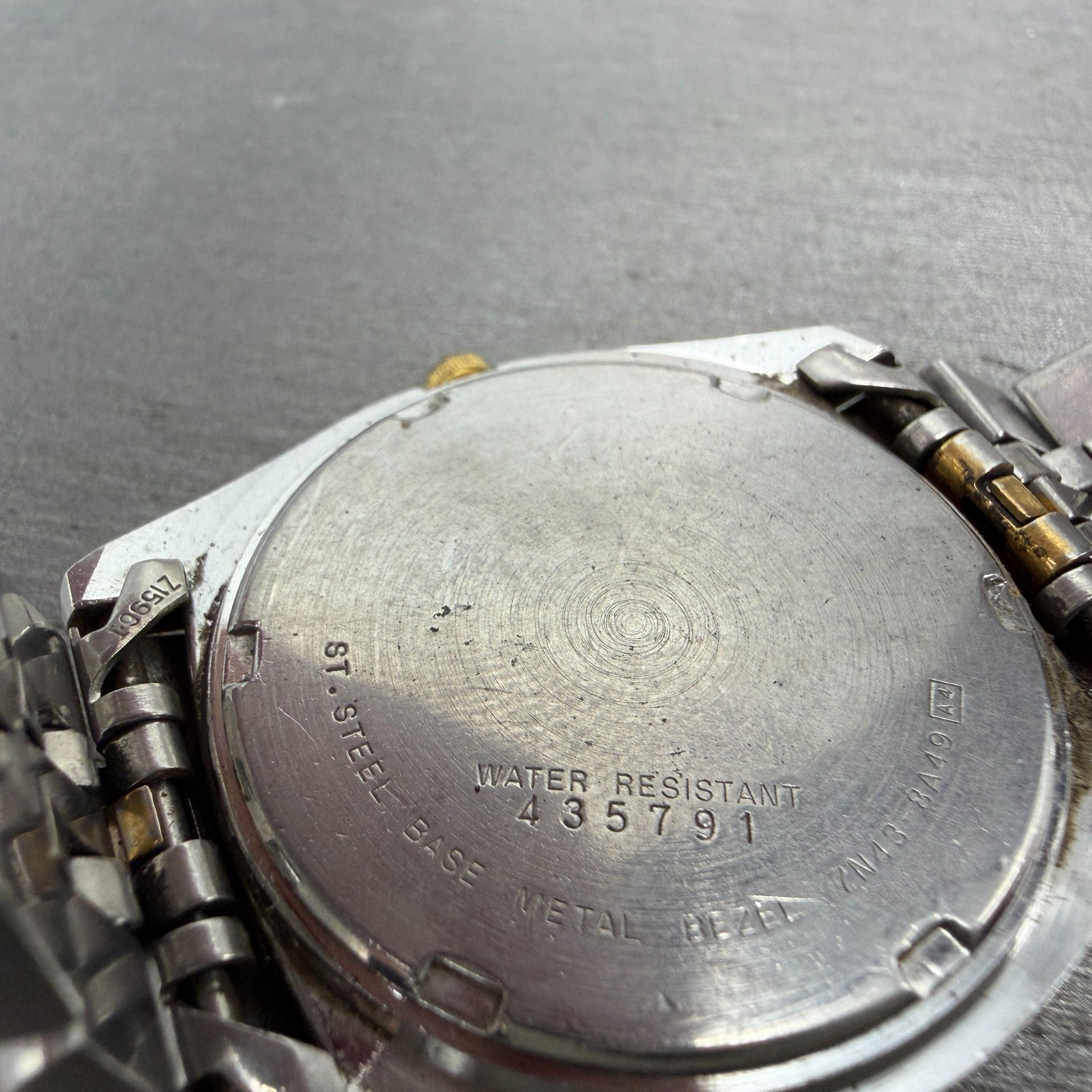 Seiko President Watch Men 36mm Black Dial Two Tone Daydate 7N43-8A49 New Battery9