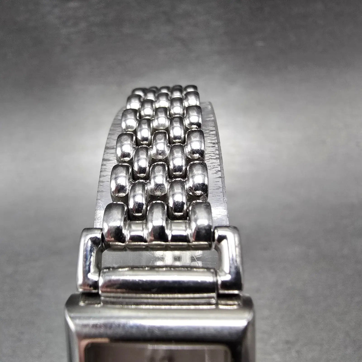 Coach Tank Watch Women 17mm Silver Dial Silver Tone Rectangle 0820 New Battery4