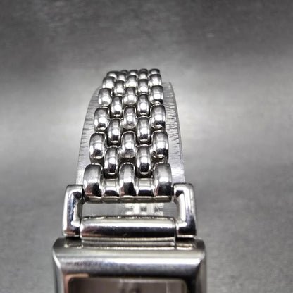 Coach Tank Watch Women 17mm Silver Dial Silver Tone Rectangle 0820 New Battery4