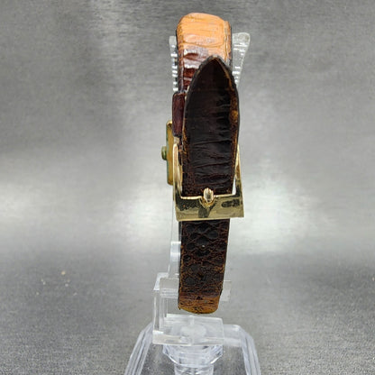 Seiko Solar Tank Watch Women 20mm Silver Dial Gold Plated 19 J 598 PARTS