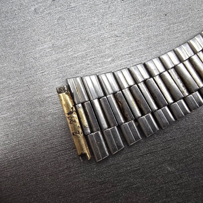 Seiko SQ Bracelet 20mm Stainless Steel Two Tone Tri Folding Clasp Vintage Z27811