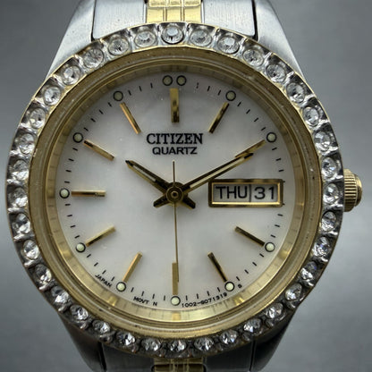 Citizen Watch Women 25mm MOP Dial Two Tone Daydate 1002S04464 New Battery1