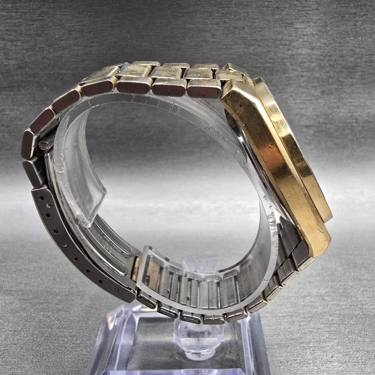 Seiko SQ Watch Men 36mm Brown Dial Gold Tone Daydate 4336-8129 New Battery8