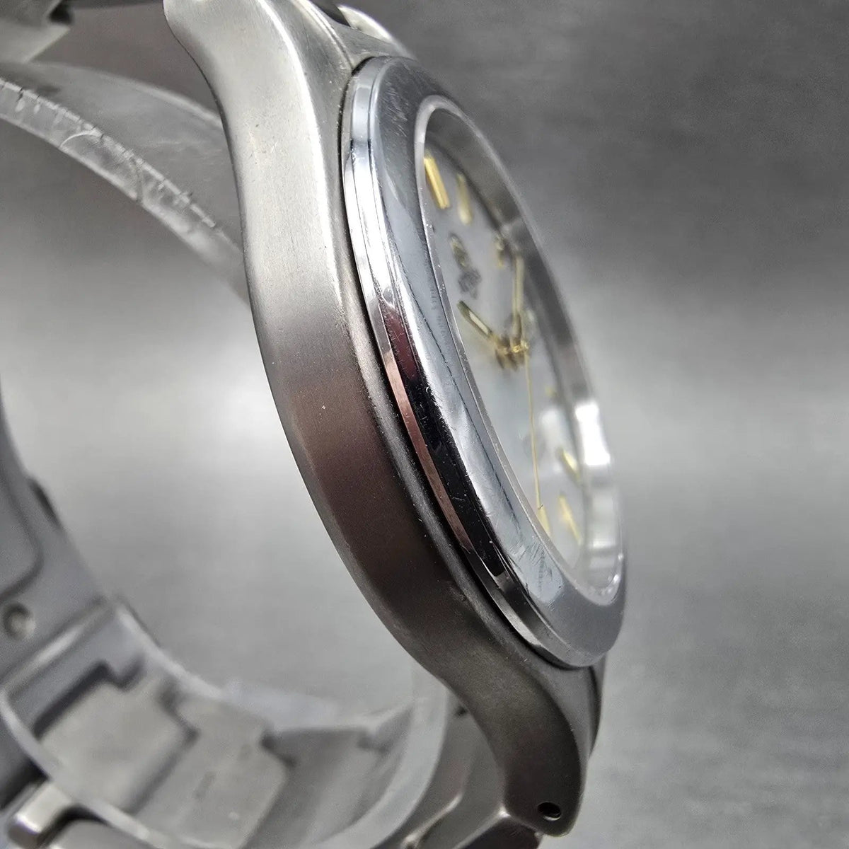 Citizen Attesa Eco-Drive Watch Men 35mm MOP Dial Titanium Daydate Round Works3