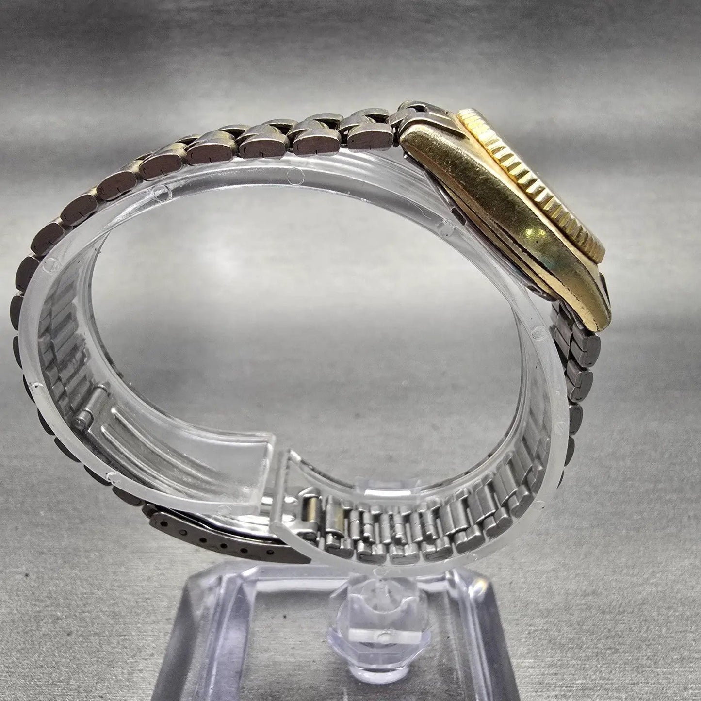 Seiko SQ Watch Women 24mm Gold Dial Gold Tone Daydate Round 2626-0150 New Batt8