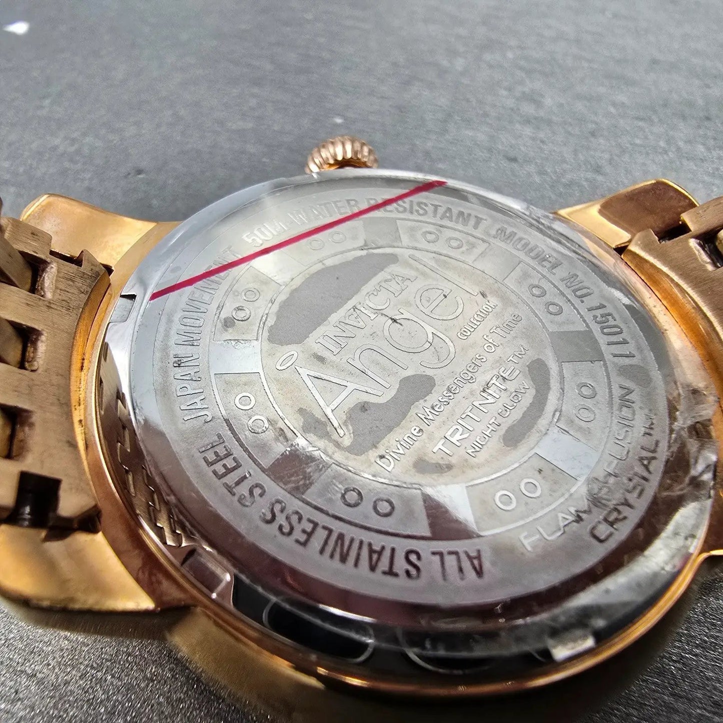 Invicta Angel Watch Women 40mm MOP Dial Two Tone Rose Gold Daydate 15011 New Bat9