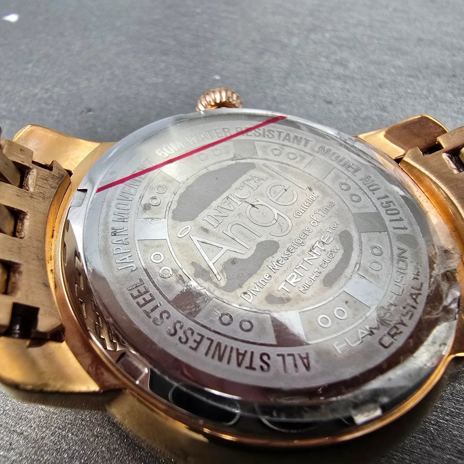 Invicta Angel Watch Women 40mm MOP Dial Two Tone Rose Gold Daydate 15011 New Bat9