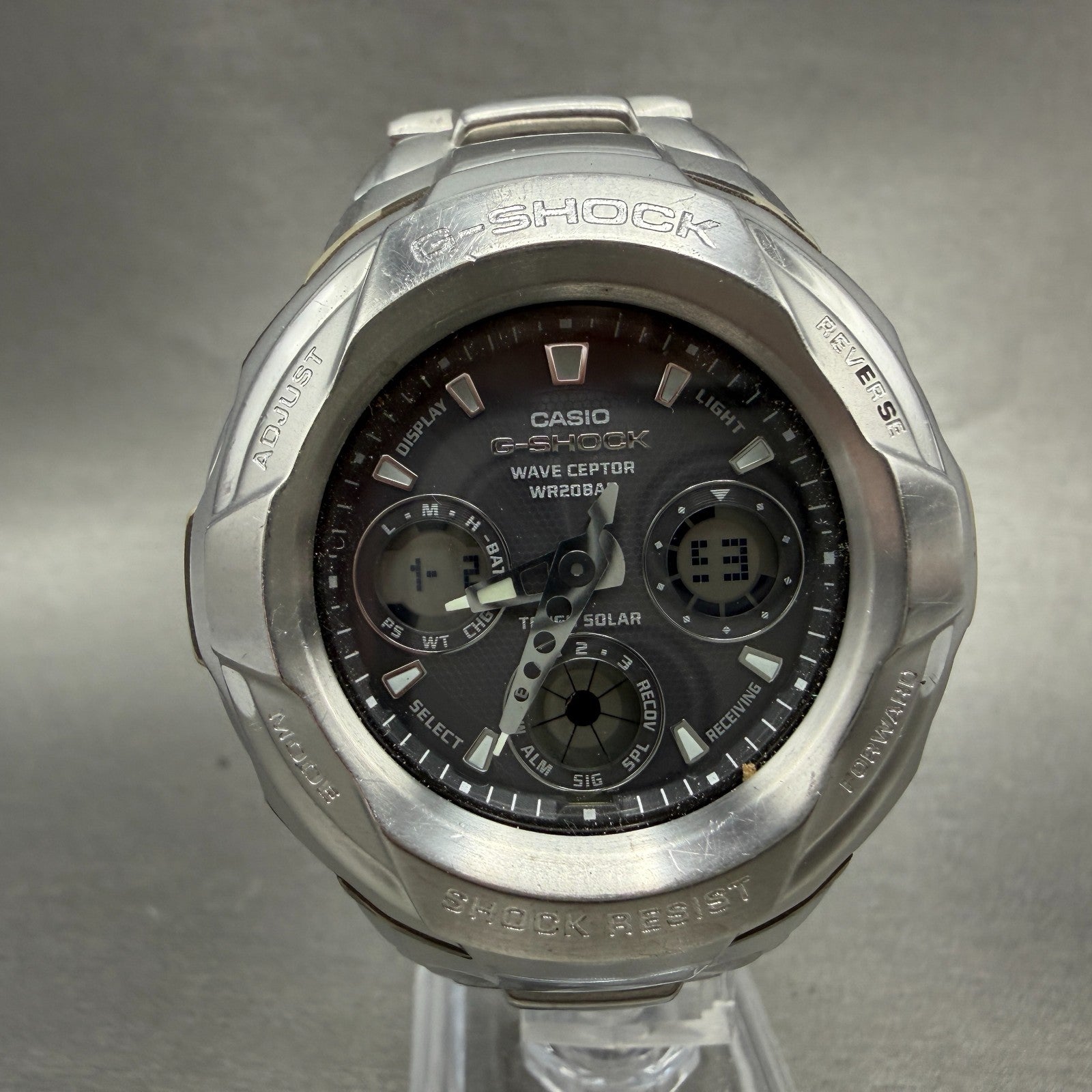 Casio G-Shock GW-1800DJ Watch Men 45mm Analog Digital Gray Dial Steel Solar0