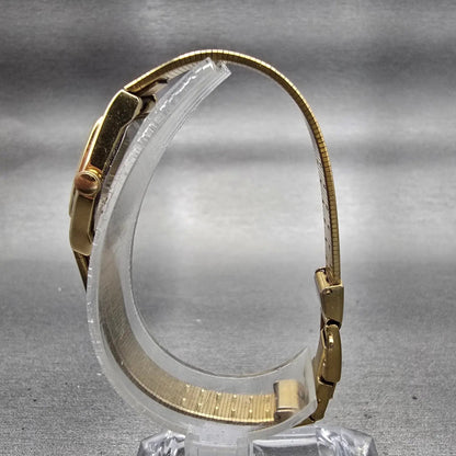 Citizen CQ Watch Women 17mm Champagne Dial Gold Tone Oval 3220-S16881 New Batt6