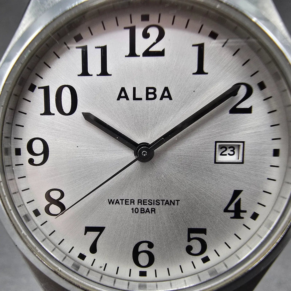 Alba Watch Men 36mm Silver Dial Steel Date Round VX32-K007 JDM PARTS Seiko2