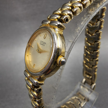 Citizen Watch Women 19mm Champagne Dial Gold Tone 5920S72676 New Battery2