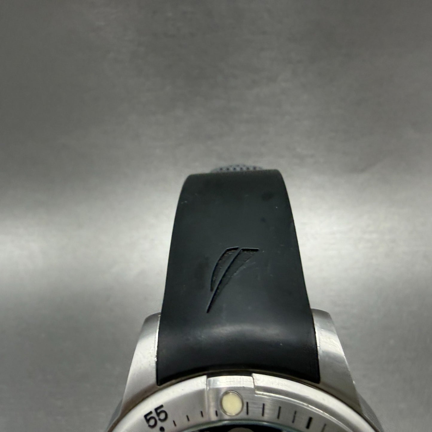 Nautica Dive Watch Men Black Dial Silver Tone Date Round A10012 New Battery4