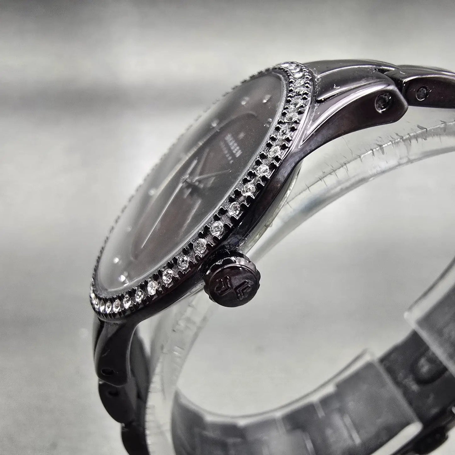 Skagen Glitz Watch Women 30mm Brown Dial Brown Tone Gemmed 347SDXD New Battery2