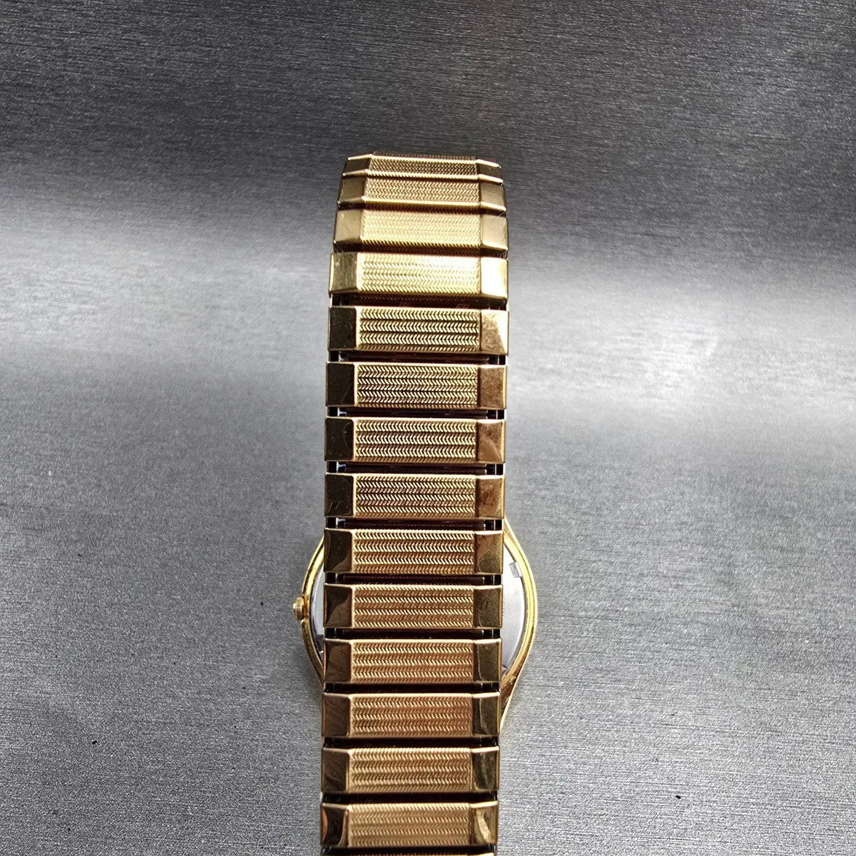 Seiko Watch Men 35mm Gold Dial Gold Tone Date Round 7N42-8A39 New Battery7