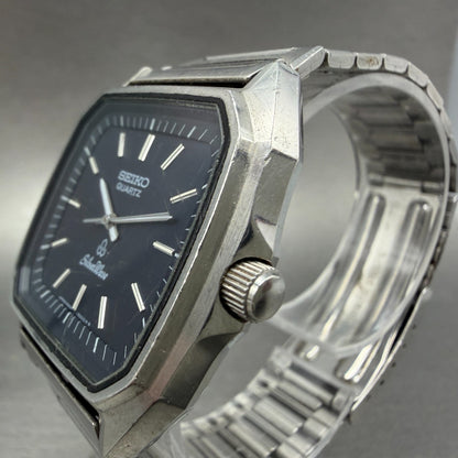 Seiko SilverWave Watch Men 34mm Black Dial Silver Tone 8221-500A New Battery2
