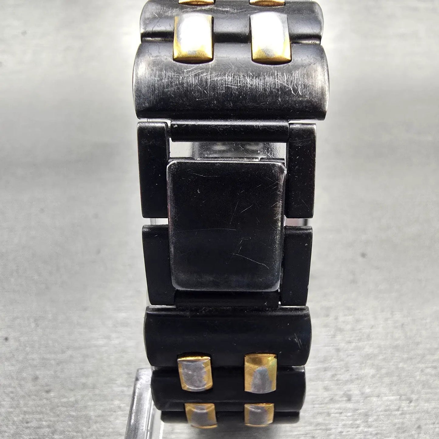 Citizen Watch Men 34mm Black Dial Black & Gold Tone Daydate 6100-G04011 New Batt7