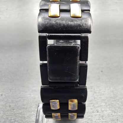 Citizen Watch Men 34mm Black Dial Black & Gold Tone Daydate 6100-G04011 New Batt7