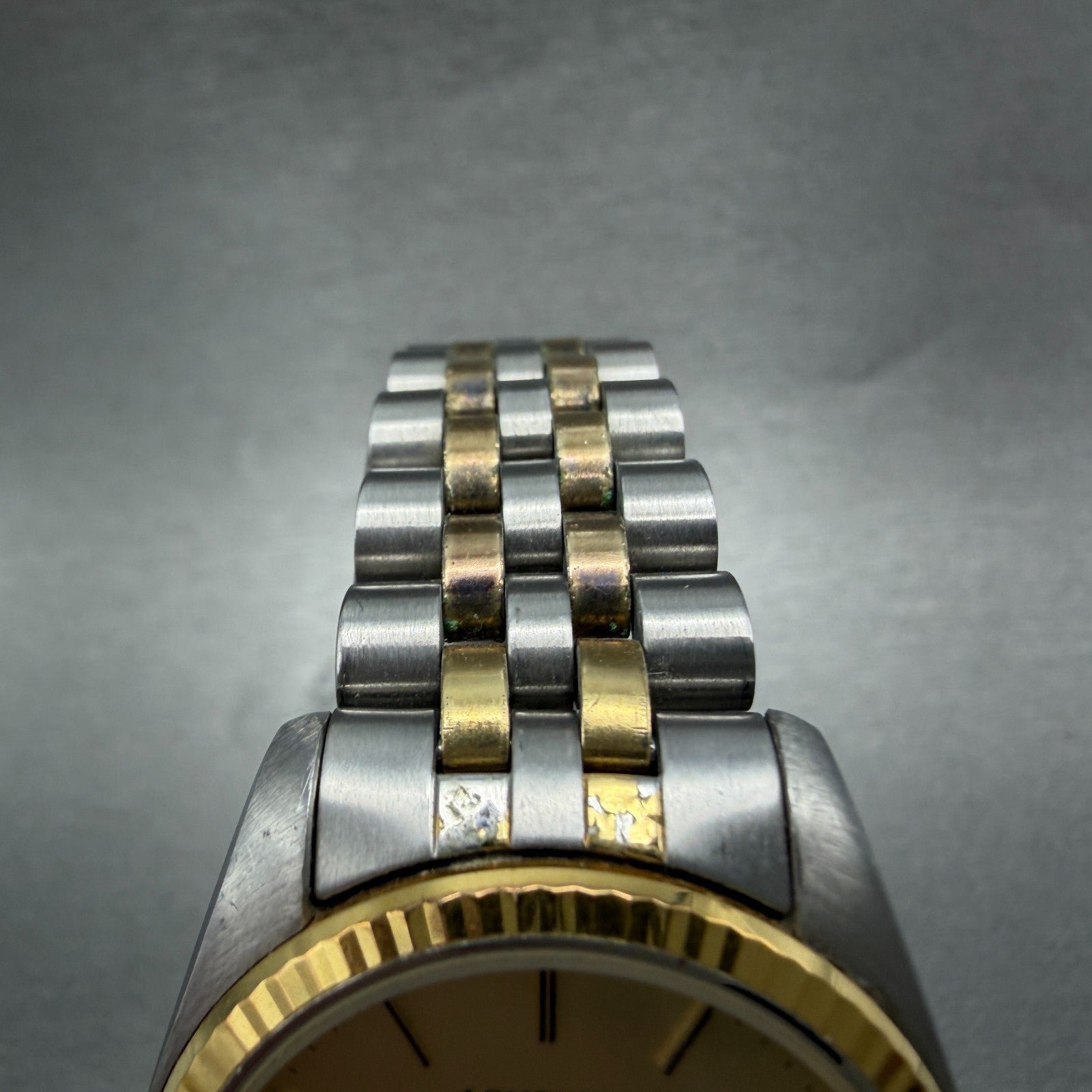 Longines Watch Unisex 33mm Gold Dial Two Tone Date Round 156.1647 New Battery4