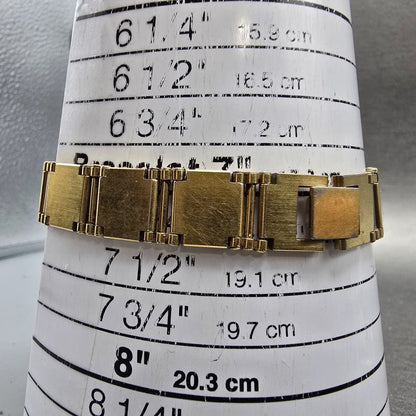 Seiko Watch Women 13mm Champagne Dial Gold Tone Square 1E20-5200 New Battery VTG10