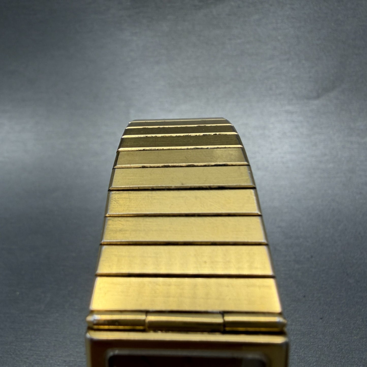 Seiko Lassale Tank Watch Men 24mm Champagne Dial Gold Tone 6730-5489 New Battery4