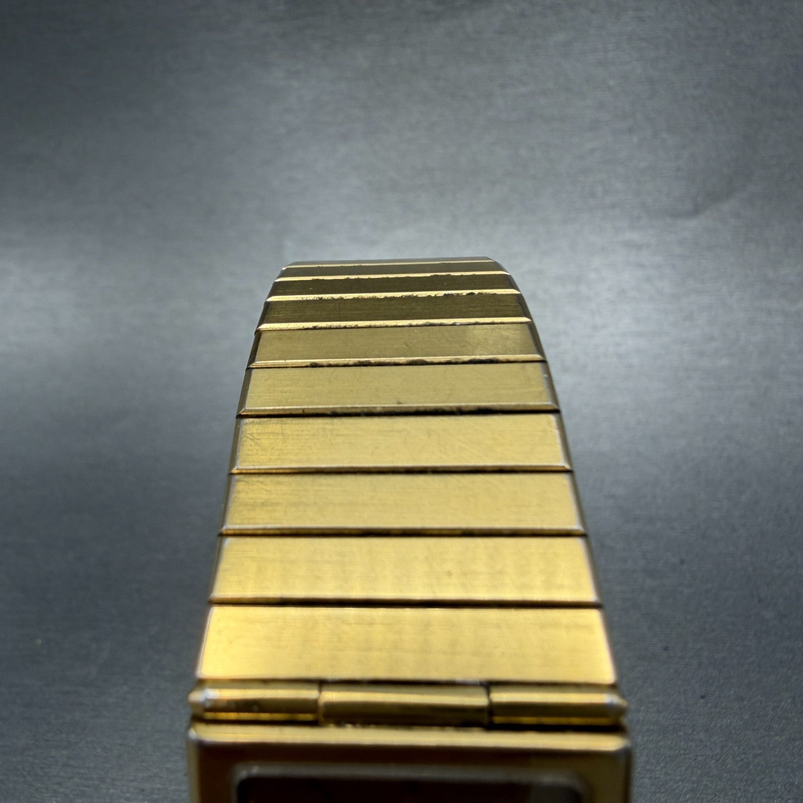Seiko Lassale Tank Watch Men 24mm Champagne Dial Gold Tone 6730-5489 New Battery4