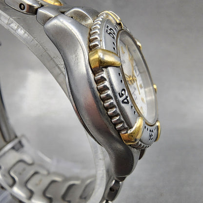 Bulova Marine Star Watch Women 25mm White Dial Two Tone Date TF705L New Battery3