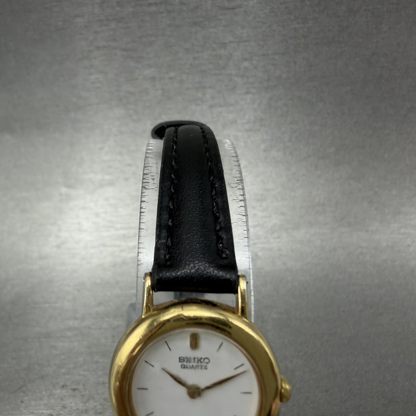 Seiko Watch Women 21mm White Dial Gold Tone Round 4N00-1158 New Battery4