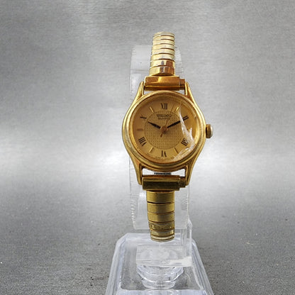 Seiko Watch Women 21mm Champagne Dial Gold Tone Round V4011221 New Battery5