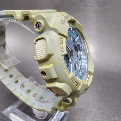 Casio GShock GMAS120DP Watch Women 46mm Blue Dial Blue Alarm Chrono New Bat3