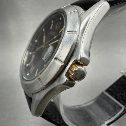 Seiko Perpetual Calendar Watch Men 38mm Black Dial Steel Date 8F32-0079 New Batt2