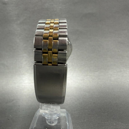 Seiko SQ Watch Men 34mm Silver Dial Two Tone Daydate Round 5H23-7009 New Battery8