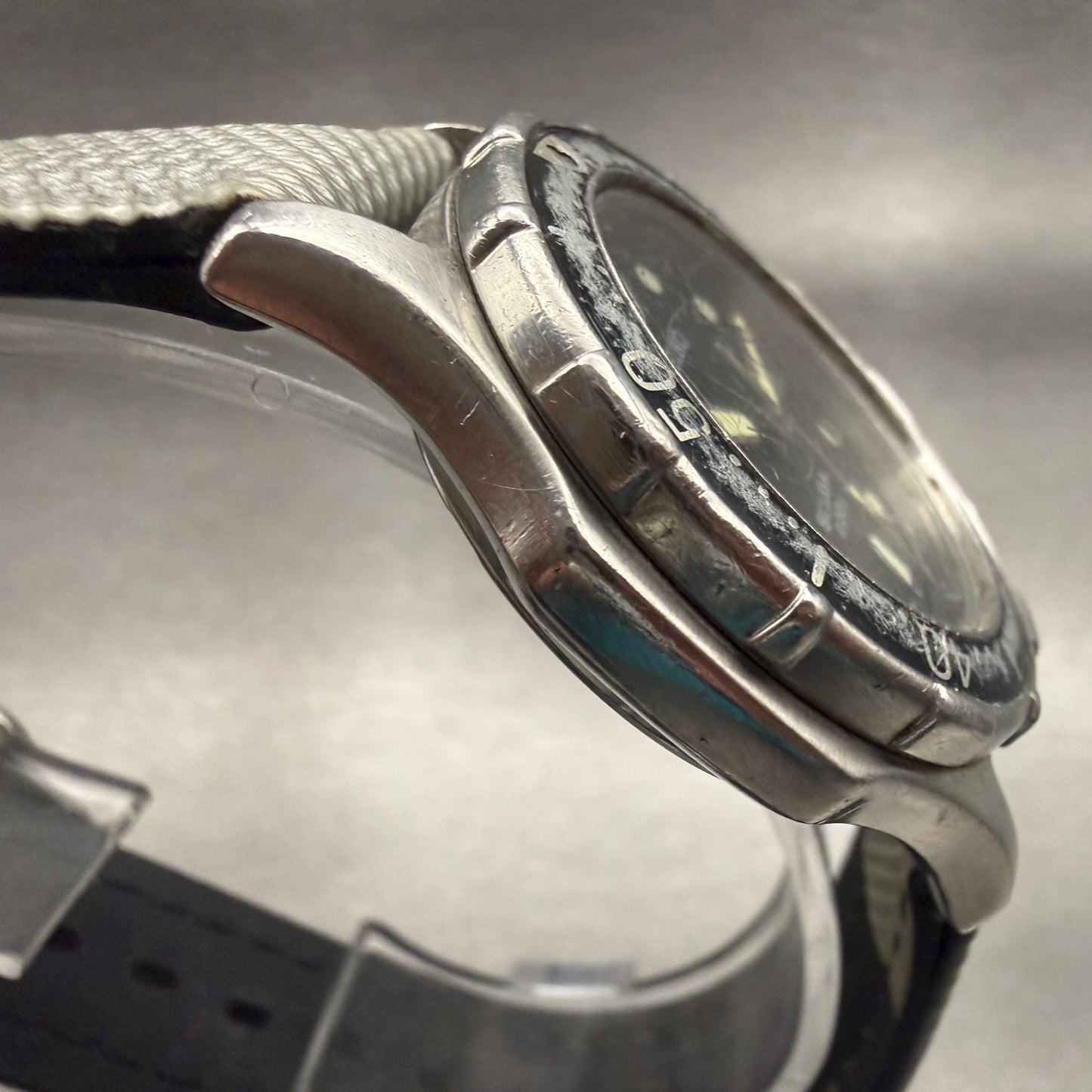Seiko Scuba Dive Watch Men 36mm Black Dial Silver Date Round 7N35-600A New Batt3