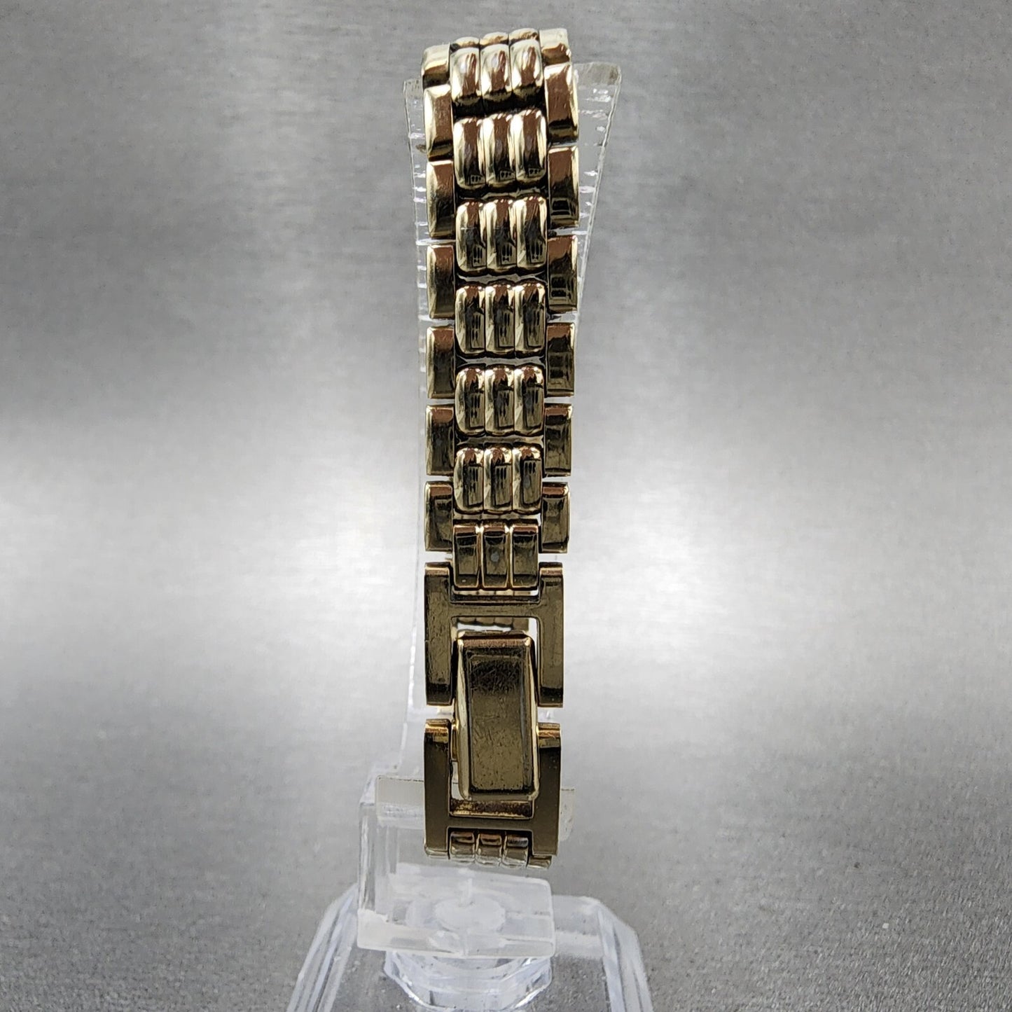 Seiko tank Watch Women 12mm Champagne Dial Gold Tone 2e206389 New Battery7