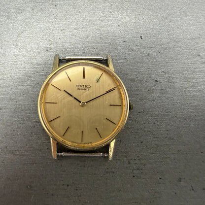 Seiko Watch Men 33mm Champagne Dial Gold Tone Round 2620-0139 PARTS Vintage0
