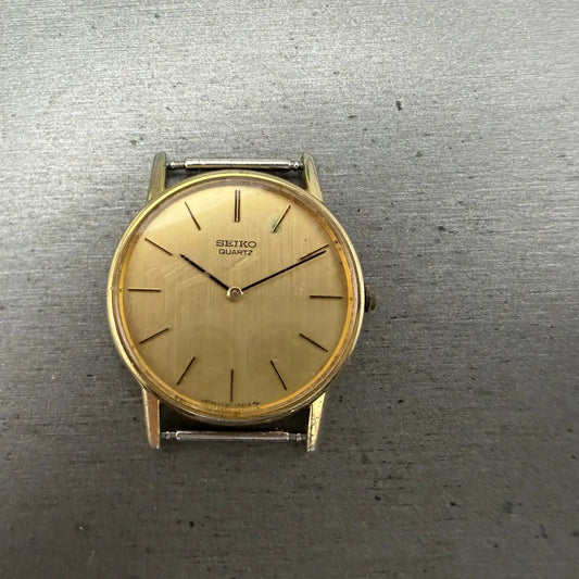 Seiko Watch Men 33mm Champagne Dial Gold Tone Round 2620-0139 PARTS Vintage0