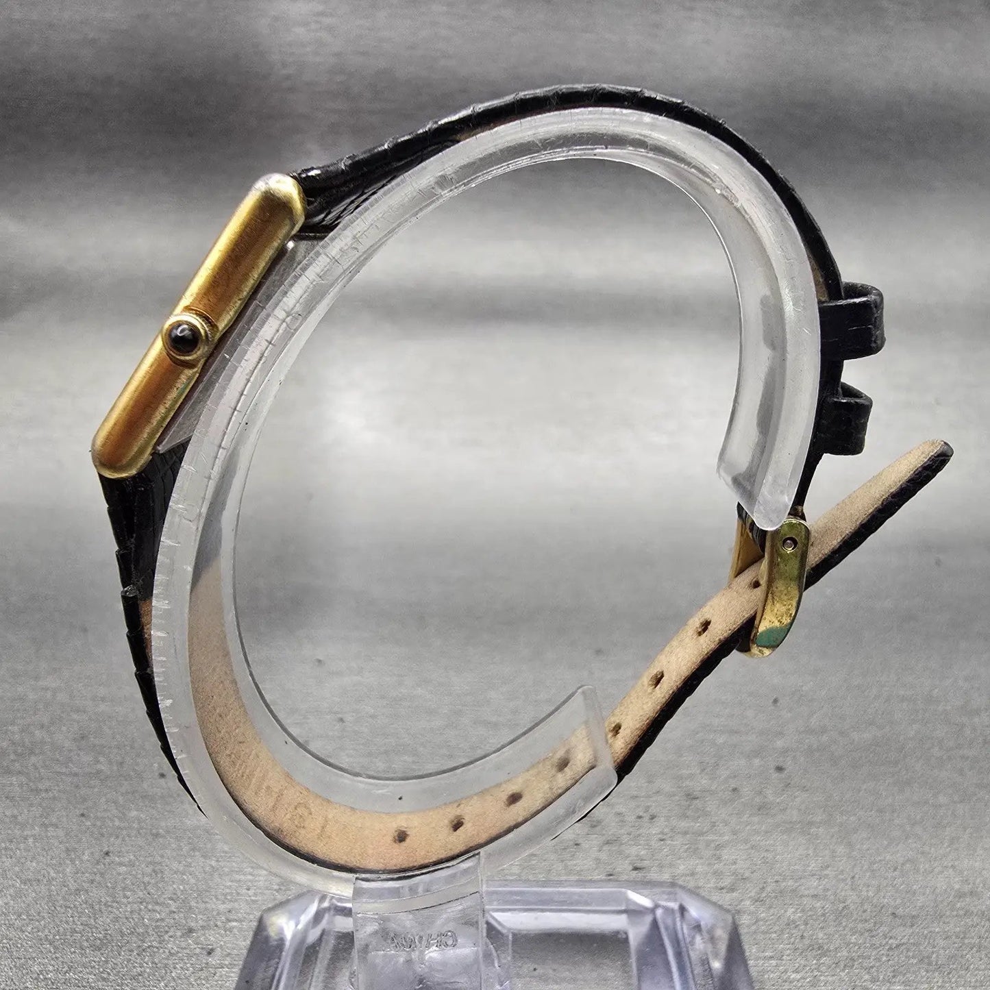Seiko Tank Watch Women 17mm White Dial Gold Tone Rectangle 2C20-5019 New Battery6