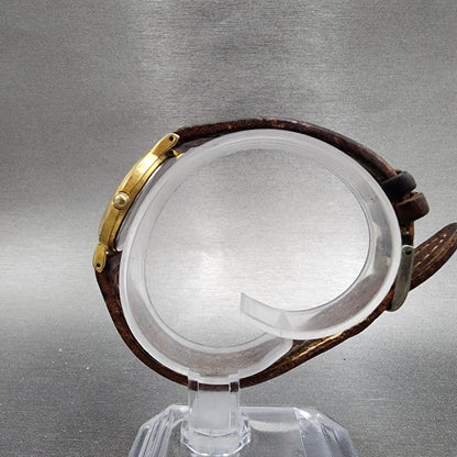 Seiko Watch Women 26mm Gold Floral Dial Gold Tone Round 1N000D59 New Battery6
