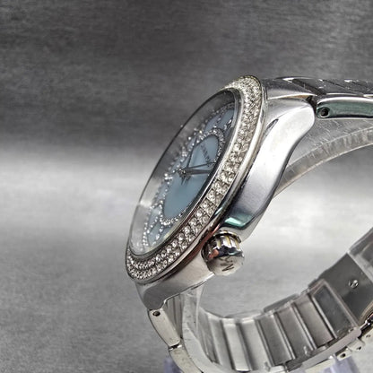 Michael Kors Kerry Watch Women 40mm MOP Dial Silver Tone Gemmed MK3395 New Batt2