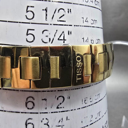 Tissot Watch Women 23mm White Dial Gold Tone Round New Battery L520 Vintage10