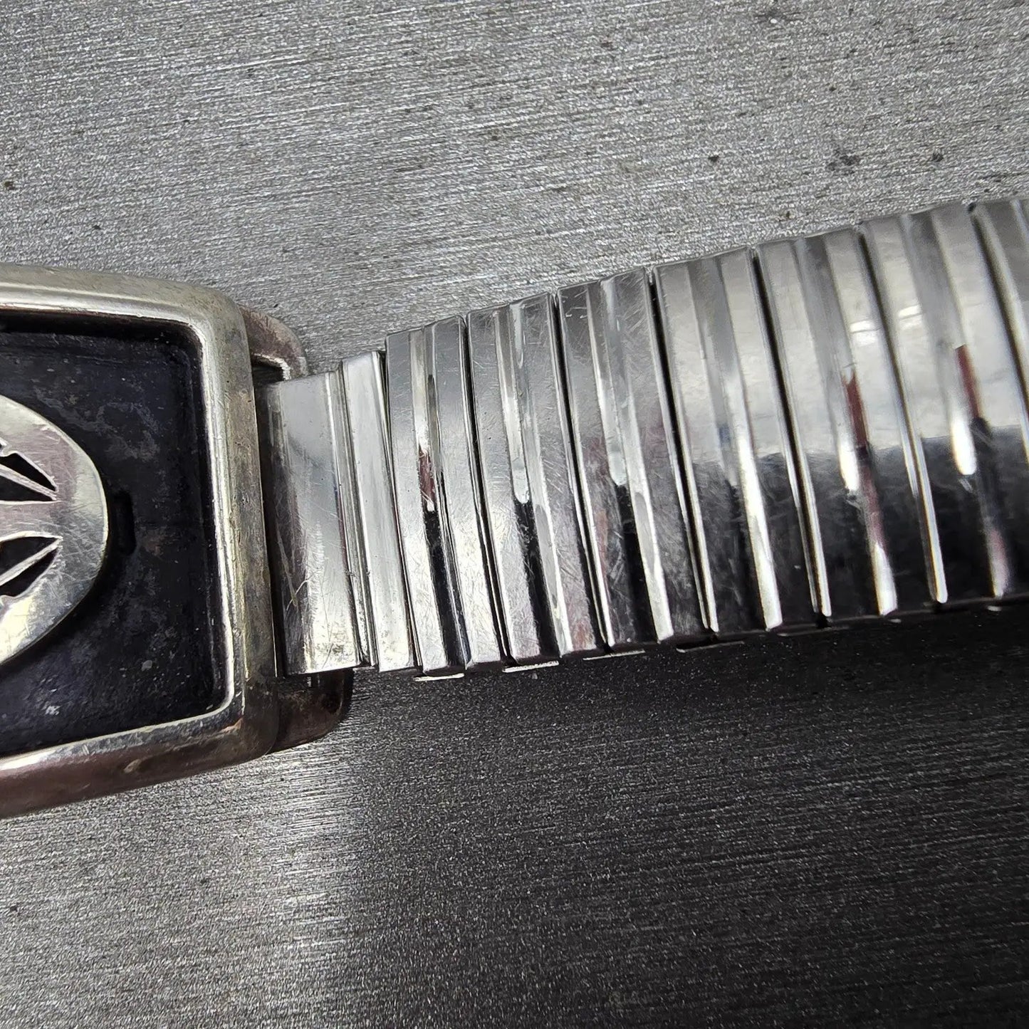 Navajo Sterling Silver Watch Band Tips 17mm Eagle Feather Design Vintage3