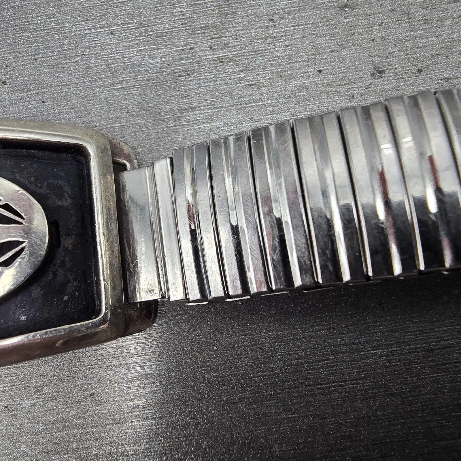 Navajo Sterling Silver Watch Band Tips 17mm Eagle Feather Design Vintage3