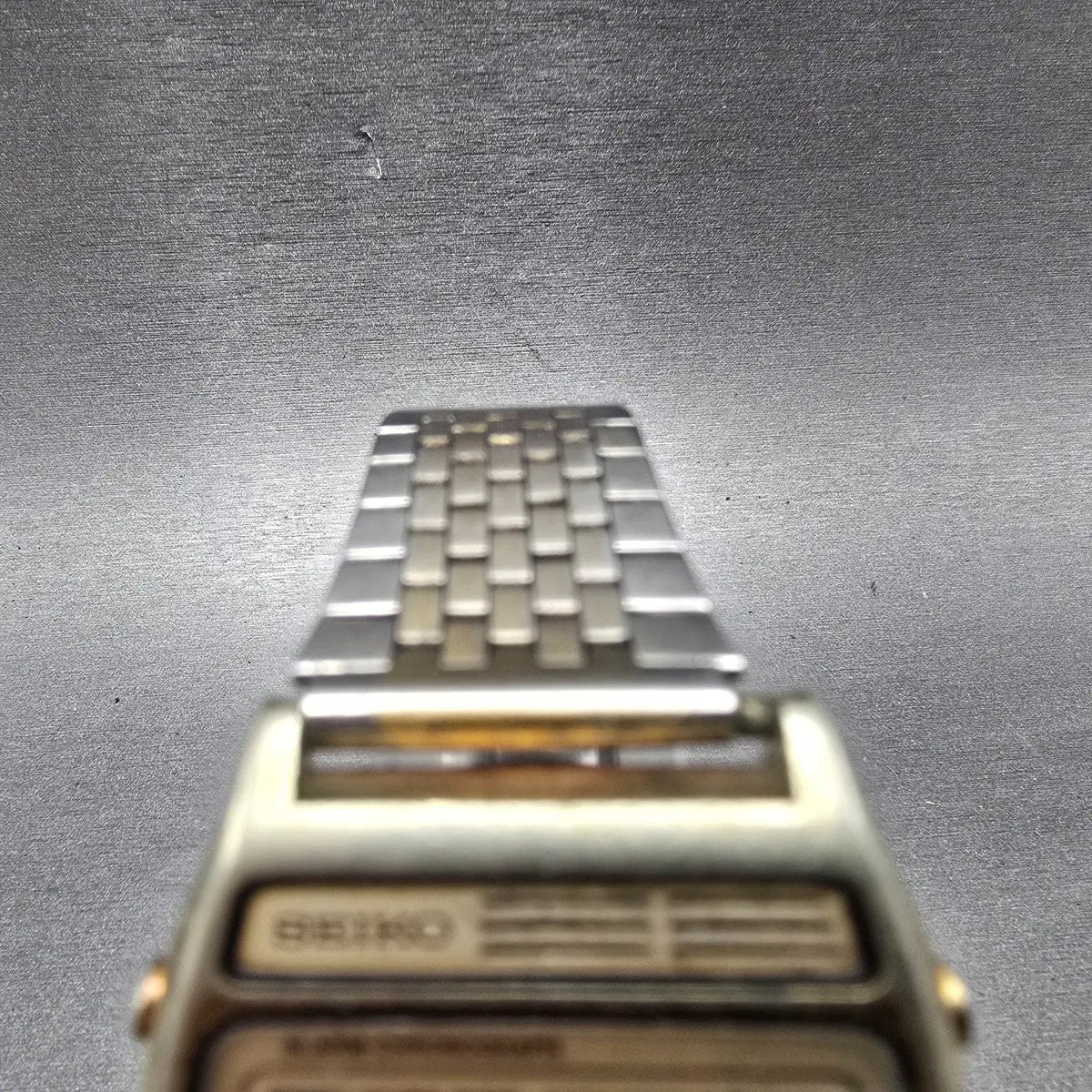 Seiko Watch Men 34mm Gold Digital Alarm Chronograph A158-5059 PARTS Vintage5