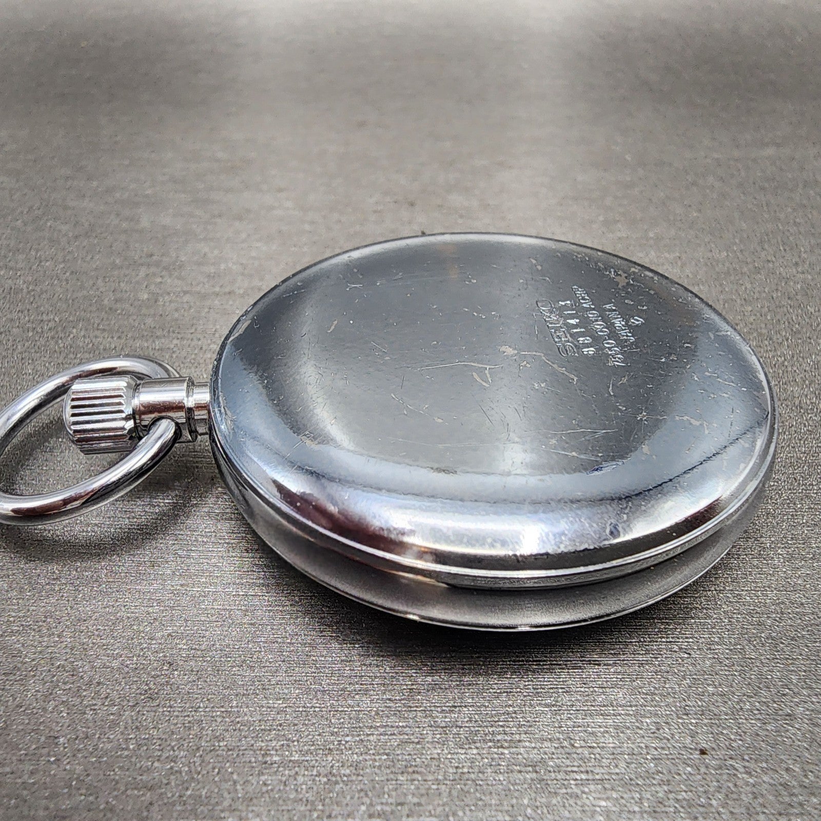 Seiko Pocket Watch Men 50mm White Dial Silver Tone 75500010 PARTS11