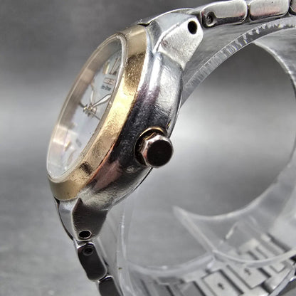 Citizen Eco-Drive Watch Women 26mm MOP Dial Two Tone Date E011-S070082 Works JRE2