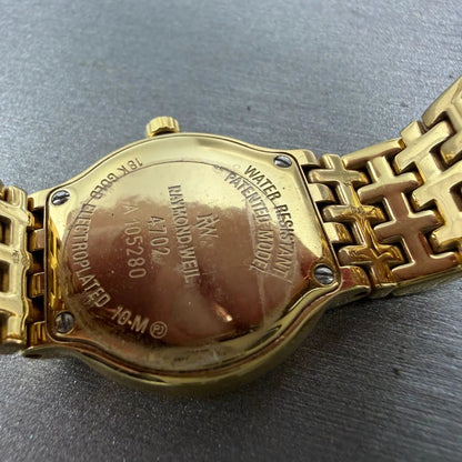 Raymond Weil Fideli Watch Women 24mm Champagne Dial Gold Tone Date 4702 NewBat9