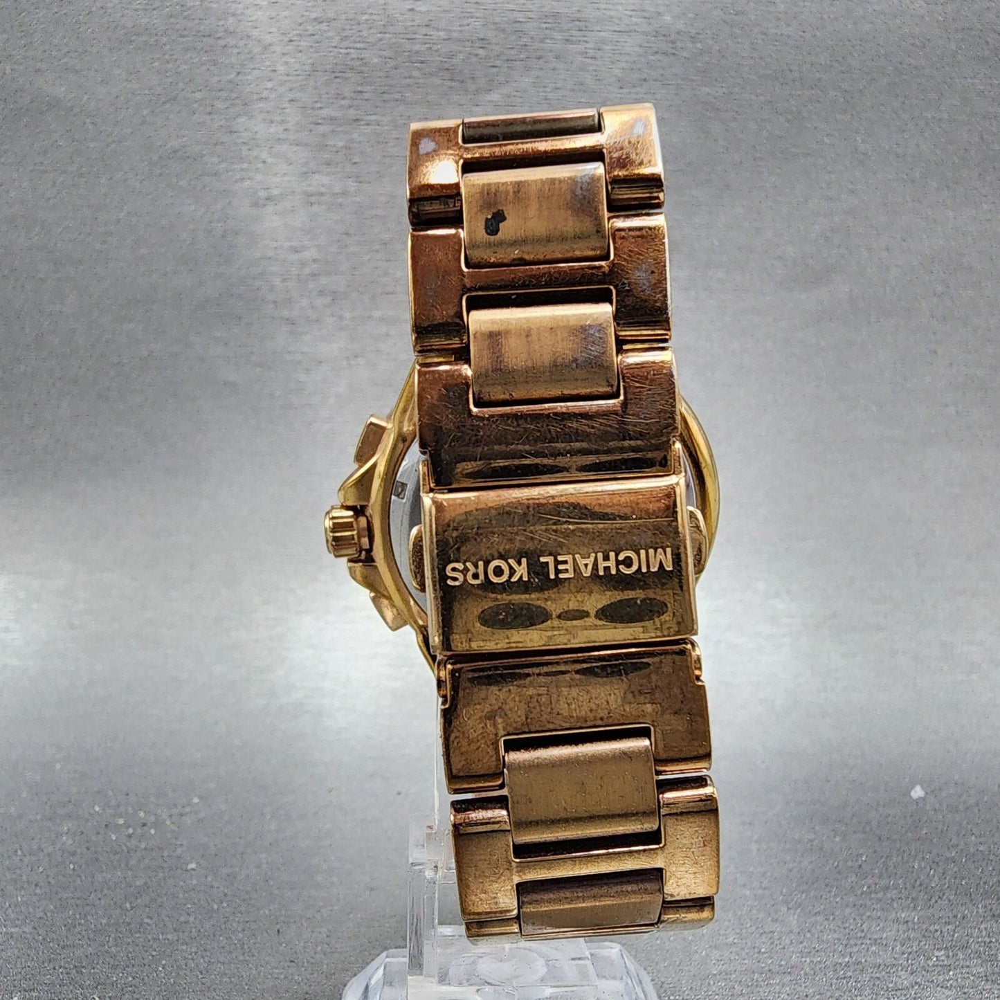 Michael Kors Camille Chronograph Watch Women 43mm White Dial Rose Gold New Batt6